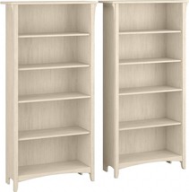 Bush Furniture Salinas Tall 5 Shelf Bookcase - Set Of 2. - £273.34 GBP