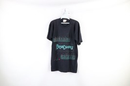 Vtg 90s Streetwear Mens Medium Faded Spell Out Broadway New York Play T-Shirt - £34.79 GBP