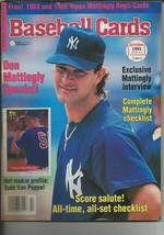 ORIGINAL Vintage Oct 1991 Baseball Cards Magazine w/ Cards Don Mattingly - £15.47 GBP