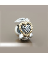 925 Sterling Silver &amp; 14K gold-plated Celebration of Love Spacer Charm  - $22.22 CAD