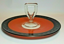 Vintage Westmoreland Glass Canape Tidbit Cookie Dessert Plate Tray Orang... - £38.89 GBP