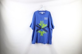 Vintage Y2K Mens 2XL Faded Spell Out 2002 Winter Olympics Salt Lake T-Shirt Blue - £30.92 GBP