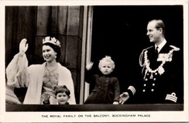 The Royal Family on the Balcony Buckingham Palace RPPC Postcard X1 - £9.55 GBP