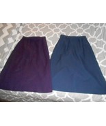 lot of 2 Excellent A-line Skirts by Levi Strauss &amp; Co. size 8 purple &amp; n... - $9.13