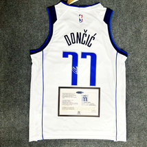 Luka Dončić SIGNED Signature Dallas Mavericks White Shirt/Jersey + COA  - £98.32 GBP