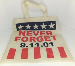 NEVER FORGET 9.11.01 Bag Tote 15” Square Tunnel To Towers Foundation - £6.22 GBP