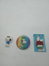 Snoopy Peanuts Lot Joe Cool Aviva Ceramic Pins Button Vintage  - £9.52 GBP