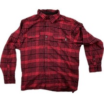 Woolrich Shirt Mens XXL Red Plaid Brawny Flannel Long Sleeves Thick Shacket - $26.72