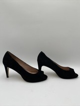 Women’s Cole Haan Carma Air Peep Toe Suede Pump Black Size 9.5B - $64.34