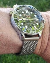 20mm Braided Stainless Mesh Band For Omega Seamaster No Time To Die 007 ... - $119.00