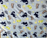 Parent&#39;s Choice Soft Plush Blue Allover  Dinosaur Print Baby Blanket - £18.38 GBP