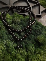 Natural Ebony Wood (Karungali Kattai) Religious Mala Malai Mala beads 108  ..... - £31.64 GBP