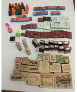 Lot of Rubber Stamps Arts &amp; Crafts Crafting Card Making Mixed Back - $737.98 MXN