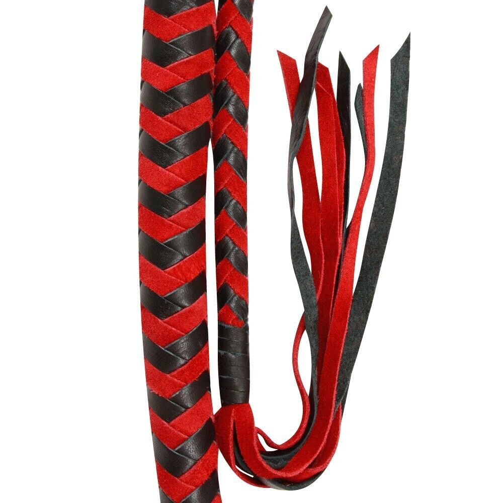 Real Cow Hide Leather BULL WHIP 04 Feet Long 12 Plaits Indiana Jones Whip Item image 3