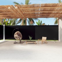  Side Awning Black 100% polyester with PU coating, steel, aluminum - €233,27 EUR