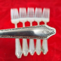 6 pc SF Silverplate Wm Rogers ALDEN SALAD Fork - $461.83 MXN