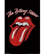 The Rolling Stones Poster Tongue Cursive - $45.14