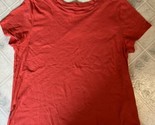 Eileen Fisher Size Medium Orange 100% Organic Cotton Short Sleeve Crew N... - $31.60