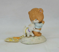 Vintage George Good Let&#39;s Say Prayer&#39;s Teddy Bear Porcelain Figurine - $13.49