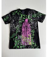 Unisex Alquimie Black Organic Cotton Neon Graphic Print, Size M - $20.62