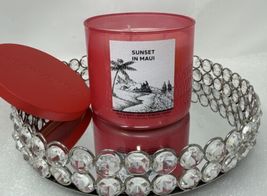 1 Bath &amp; Body Works SUNSET IN MAUI Large 3-Wick Scented Candle 14.5 oz - $29.21