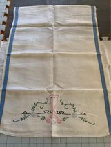 Vintage Hand Embroidered towel - £4.71 GBP