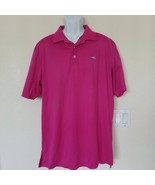 Peter Millar Mens Polo Shirt Size XL Fuchsia Pink Short Sleeve 100% Cotton - $38.95 CAD