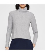 Club Monaco Meredy Ribbed Turtleneck Sweater Top Heather Grey Small NEW - $88.90 CAD