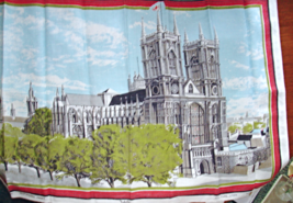 Irish Linen Tea Towel- Scene of Westminster Abby-Ulster Weavers-Ireland - $10.00