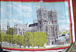 Irish Linen Tea Towel- Scene of Westminster Abby-Ulster Weavers-Ireland - $13.69 CAD