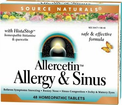Source Naturals, Allercetin Allergy Sinus, 48 Tablets - £11.40 GBP
