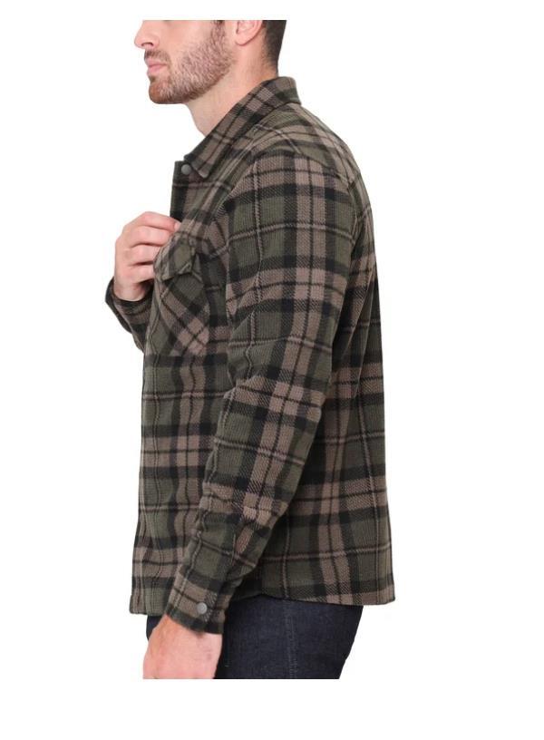 BC Clothing Mens Shirt Green Multicolor Plaid Flannel Chest Pockets Long Sleeves Item image 2