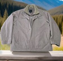 London Fog Wool Blend Zip/Snap Jacket Coat Mens Size XL Tan Casual Dress... - $43.56