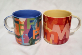 Anthropologie Lotti Art Monogram Choice Of Letter M Or F Coffee Tea Mug - $10.99