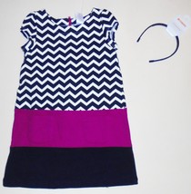 NWT Gymboree Girl&#39;s Size 4 Chevron Stripe Color Block Dress Headband  NEW - £16.63 GBP