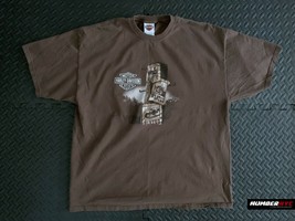 Harley Davidson Motor Cycles Brown T-shirt Men Size 2XL Susquehanna Vall... - £23.79 GBP