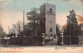 Iver Buckinghamshire England~St Peter&#39;s CHURCH~1904 Lucy &amp; Birche Photo Postcard - £5.98 GBP