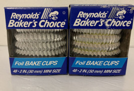 Lot Of 2 1994 Vtg Reynolds Baker’s Choice Mini Size Foil Midget Bake Cup... - $27.83