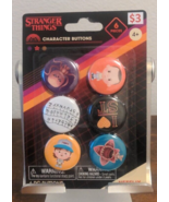 NEW! Stranger Things 6-Pack Character Buttons - Netflix 2024 - Collect T... - £8.39 GBP