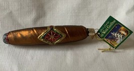 FINE CIGAR SMOKER? HAND BLOWN GLASS ORNAMENT by OLD WORLD CHRISTMAS NEW - $282.06 MXN