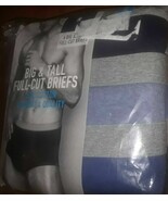 NEW Men&#39;s Stafford Full Cut Briefs Underwear 6pk Blue Big &amp; Tall Sz 52 F... - $469.56 MXN