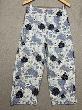 Jennifer Moore Capri Pants Womens Size 8 Floral Boho Casual Summer Beach Cotton - $36.88