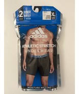ADIDAS MEN&#39;S BOXER BRIEF ATHLETIC STRETCH UNDERWEAR 2 PACK 5&quot; INSEAM XL ... - $342.74 MXN