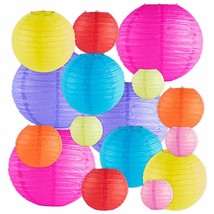 16 Pack Assorted Colorful Decorative Chinese/Japanese Floating Sky Paper Lantern - £22.36 GBP