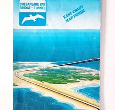 1975 Chesapeake Bay Bridge Tunnel Virginia Brochure Map Vintage East Coa... - $24.99