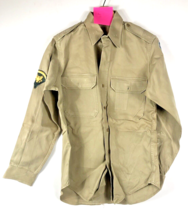 Korean Vietnam War Hero Uniform Shirt Authentic Patches Tan Khaki Button... - $74.44