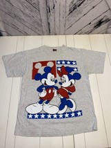 Vintage Mickey Unlimited Jerry Leigh Minni &amp; Mickey Disney Patriotic Tshirt - £31.93 GBP