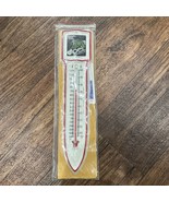 VINTAGE METAL ADVERTISING 13&quot; SOIL TEMPERATURE  THERMOMETER  DIPEL WORM ... - £74.72 GBP