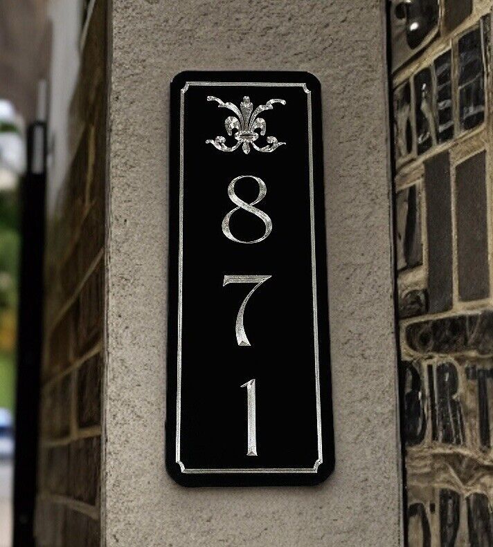 Engraved Personalized Custom House Home Number Street Address Metal 4x11 Sign