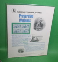 American Commemoratives Preserving Wetlands USPS Stamps Panel 222 July 2... - $9.89